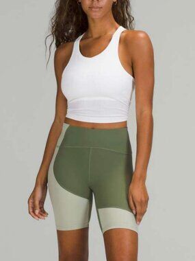 Lululemon Nulu Colour Block High-Rise Biker Shorts Fitted Yoga High Waisted Rise